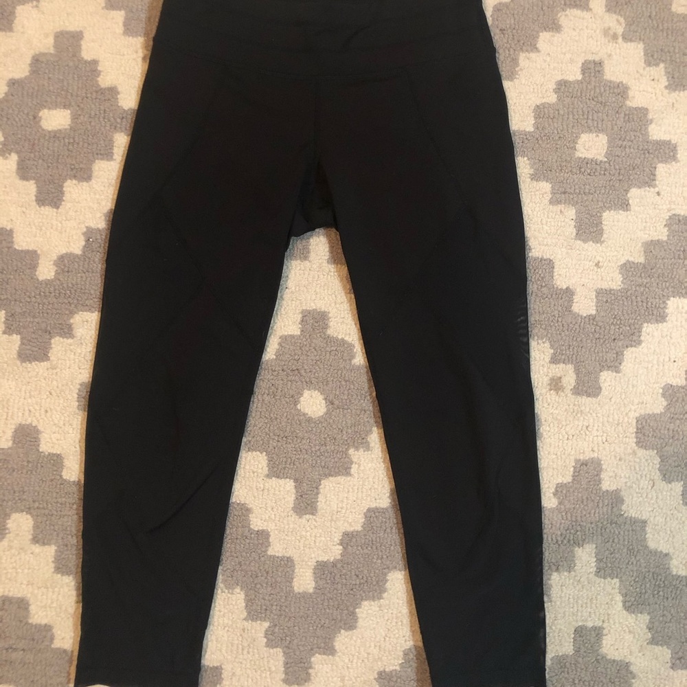 Athletea Black Sonar Crop with Mesh
